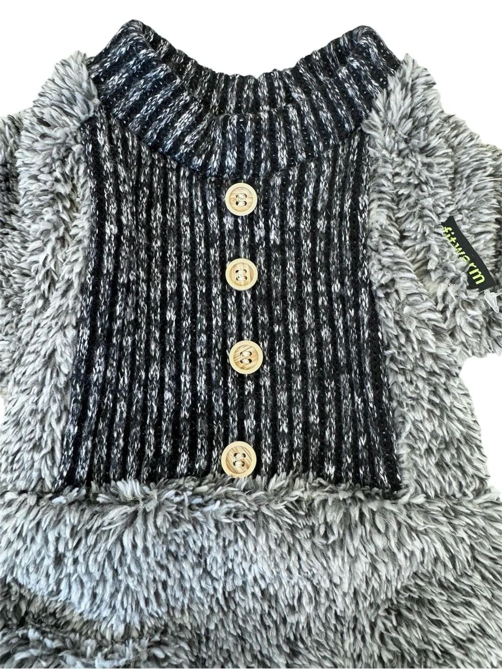 Dog Fuzzy Pajamas. “Fitwarm” Grey Pet Onesie for Thermal Warmth. NWT. Never Worn